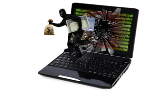 ID thief runs out of laptop screen
